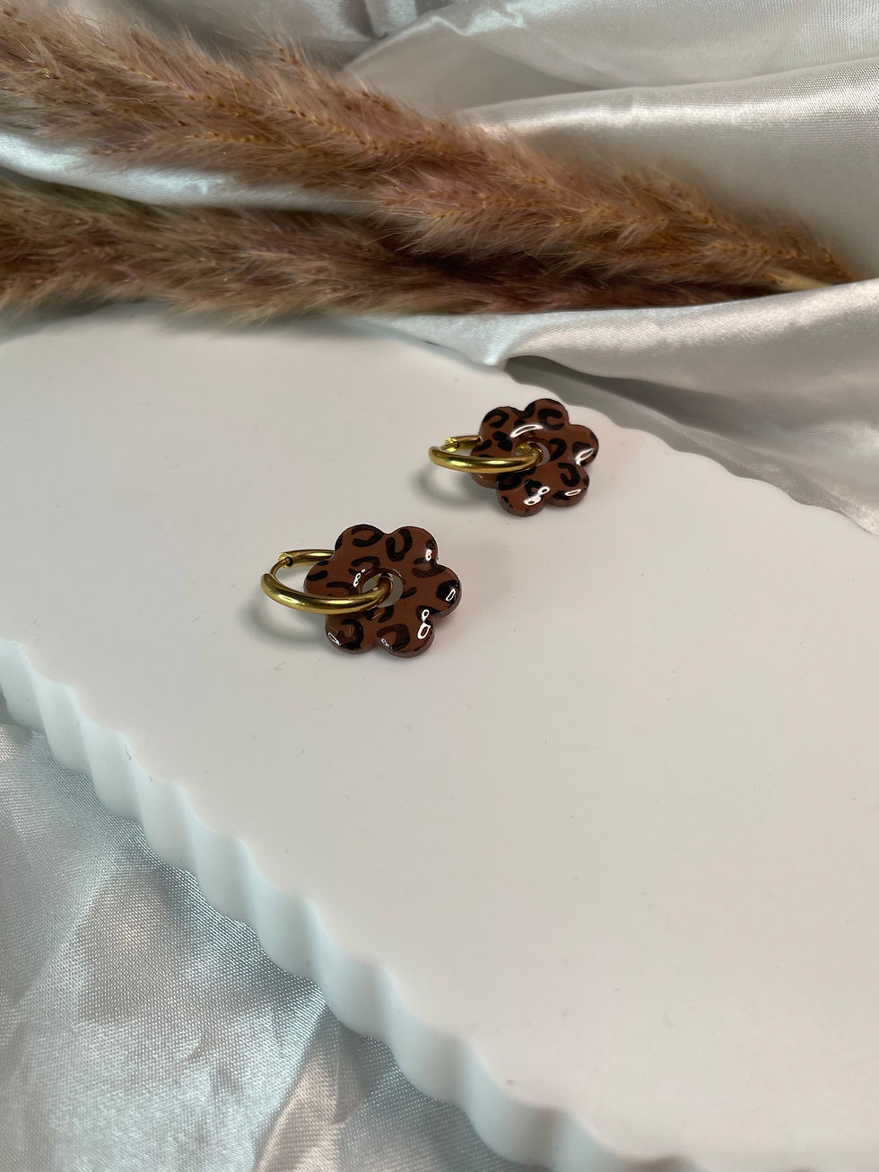 Miniature : Boucles d’oreilles « Iris », thème animaux .