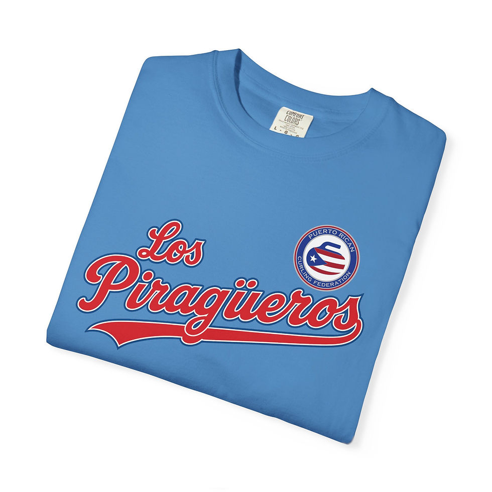 Thumbnail: Puerto Rican Curling Federation: Los Piragüeros Wordmark Unisex T-shirt
