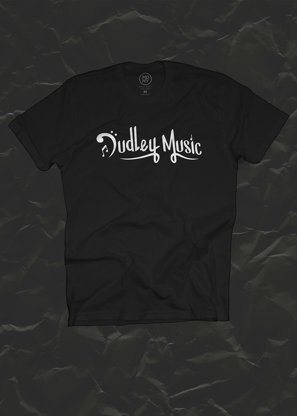 Dudley Music Black T-Shirt Front View