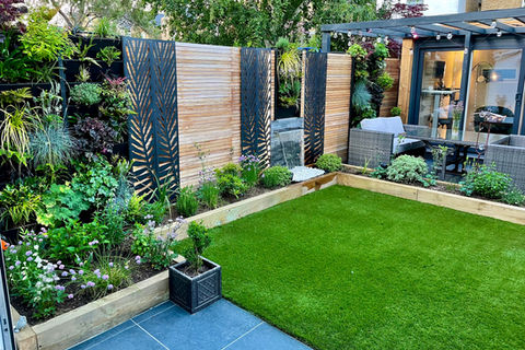 Contemporary family garden design-Kingston