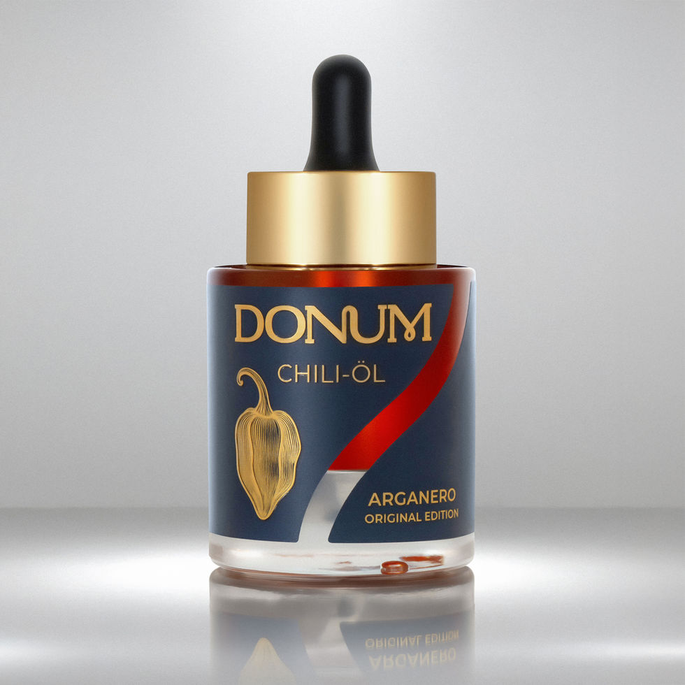 ARGANERO Original Edition - Handgemachtes Premium Argan-Habanero-Chili-Öl mit Dosierer
