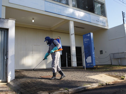 Ação de higienização continua em pontos estratégicos de Uberlândia