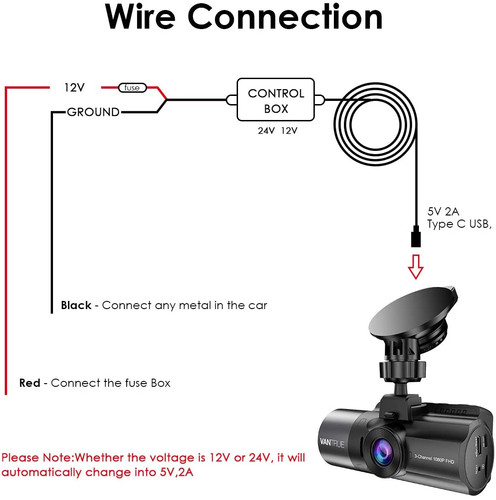 ドライブレコーダー VANTRUE N4 + 直結電源ケーブル　新品 ドラレコ Amazon.co.jp: VANTRUE VP03 直結電源ケーブル Type Cポート N5S