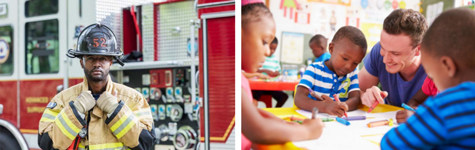 Firefighter and education hero's