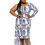 Thumbnail: White Egyptian Print Dress