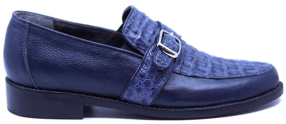 Genuine Hornback Crocodile & Leather Loafer Dress Shoe