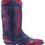 Thumbnail: Genuine Black Buffalo Texture & Red Patent Leather Cowboy Boots