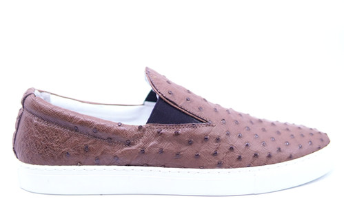 Ostrich Slip-On Sneaker maxleatherusa
