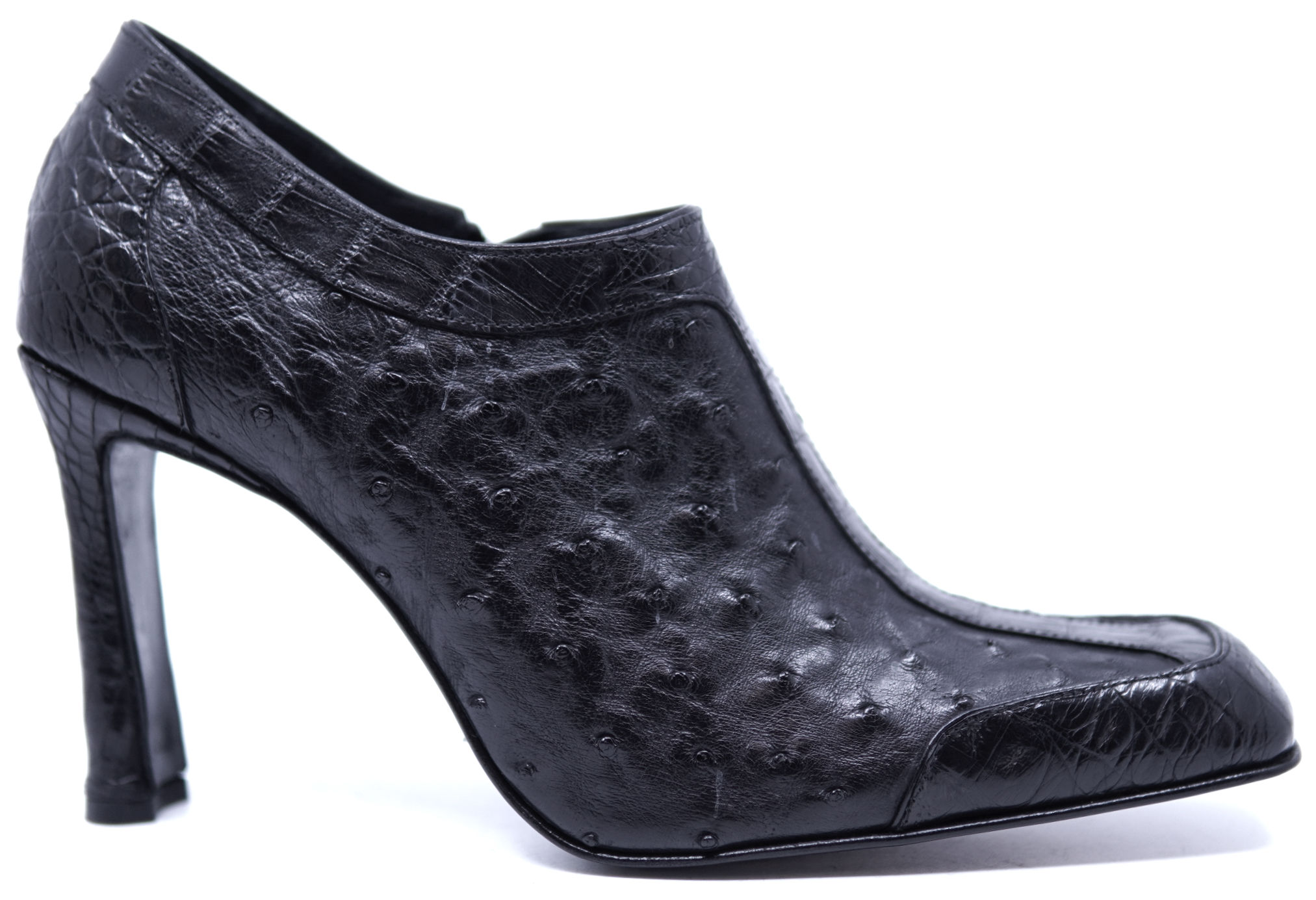 Ostrich & Crocodile Ankle Heel 13-US Women's
