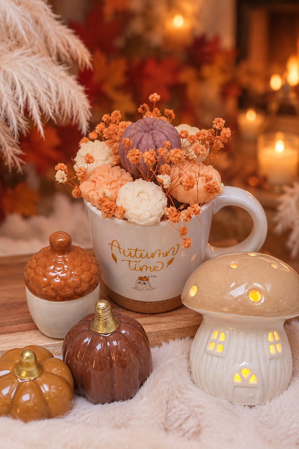 Miniature : Bouquet et tasse "Autumn Time" 🍁☕️