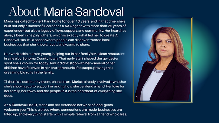 Maria Sandoval About Me