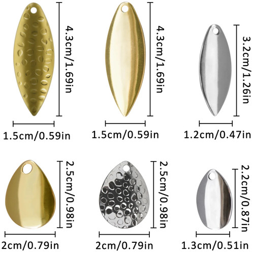 50PCS Fishing Flattie Attractor Spinner Blades Smooth Nickel 50PCS Fishing Flattie Attractor Spinner Blades Smooth Nickel