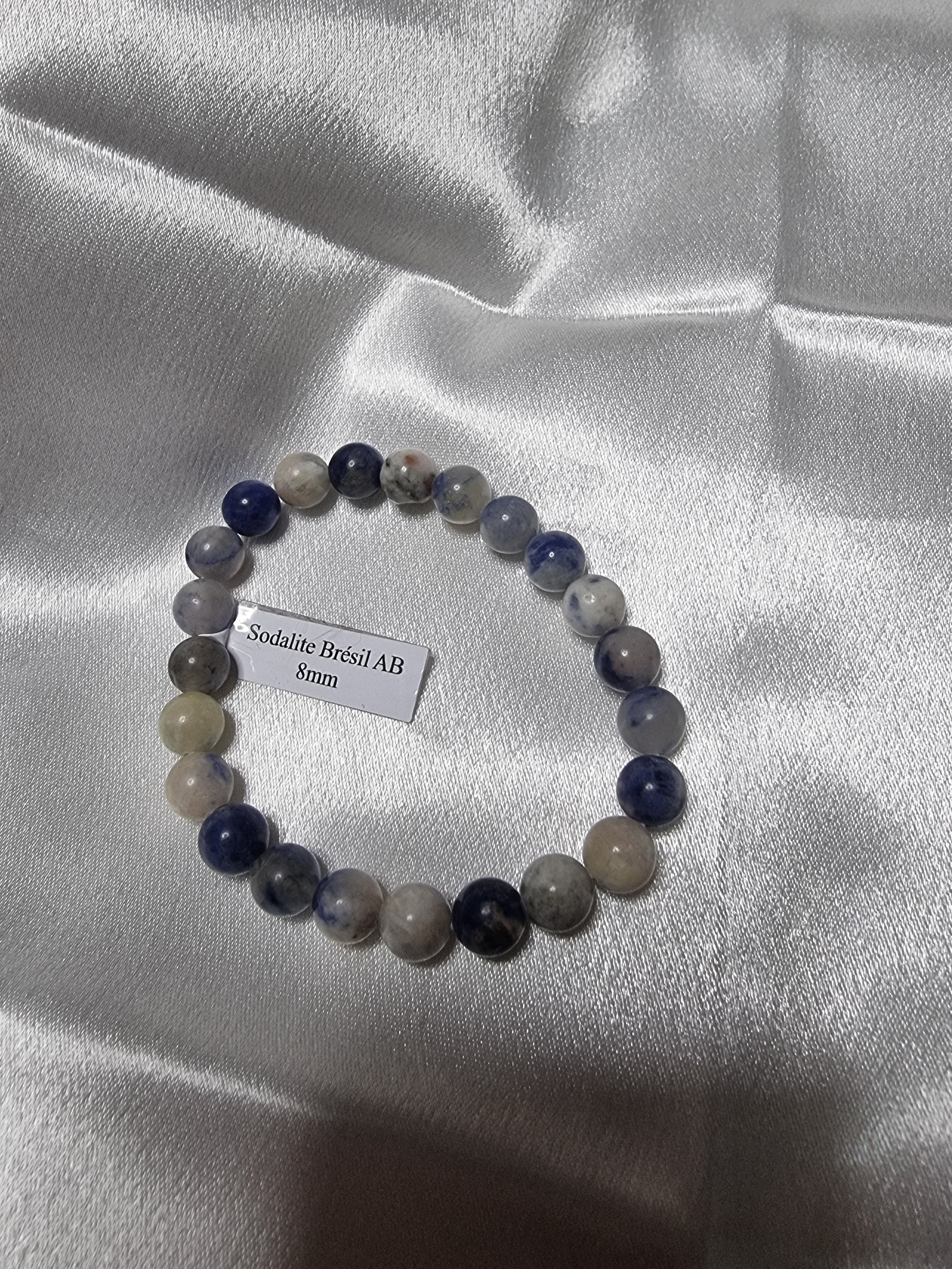 Bracelet boule 08mm sodalite AB