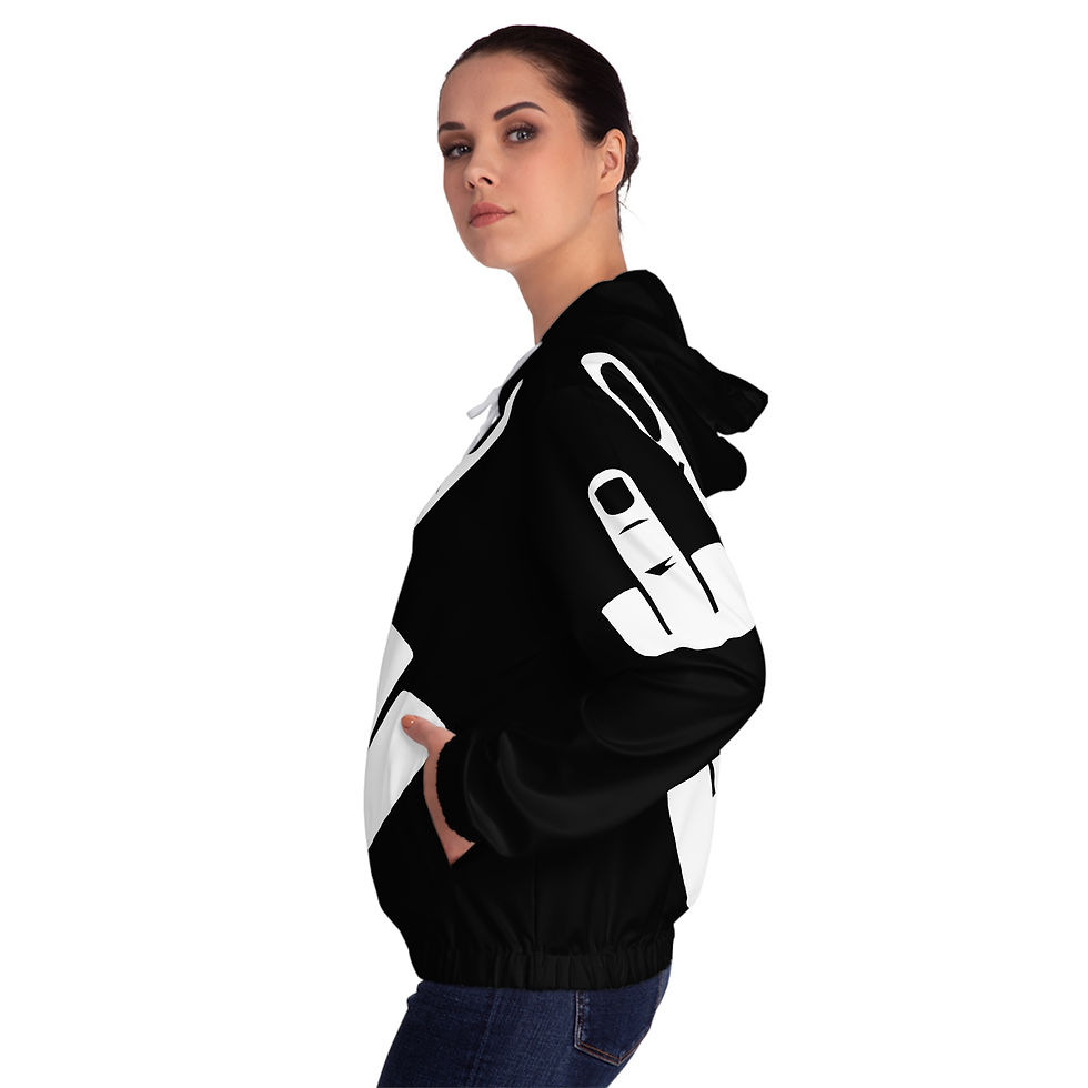Thumbnail: Statement Hoodie - Zip Up Jackie - Fall and Spring - Female