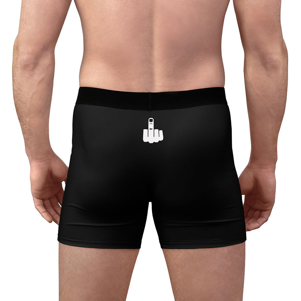 Thumbnail: Men's Boxer Briefs — Bold Middle Finger Graphic Undergarment