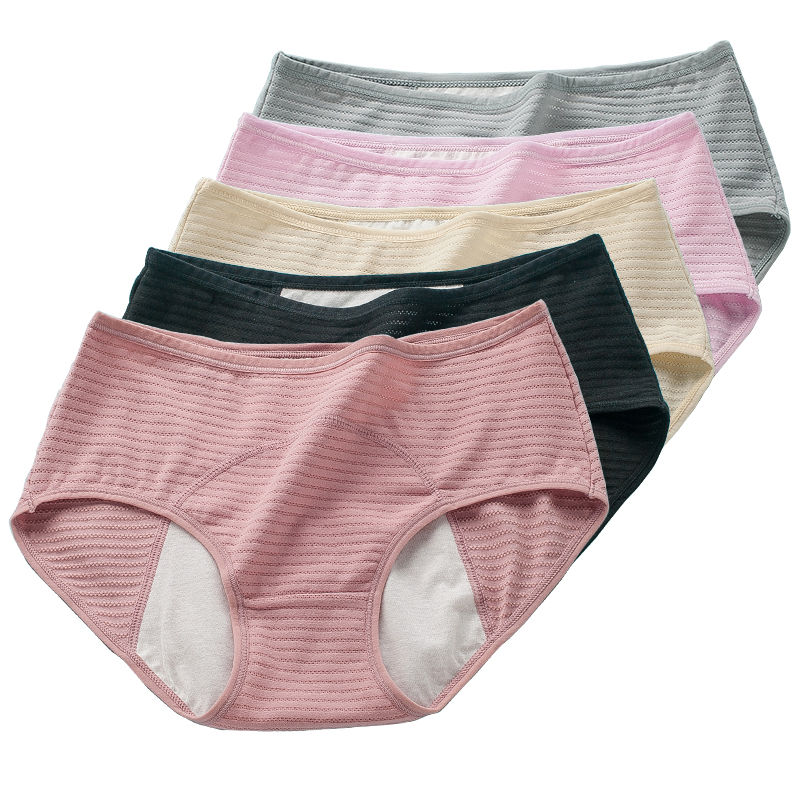 Mid-Waist Boyshort Period Panties | Leak-Proof Lace & Bow Menstrual Briefs - Romy House Lingerie