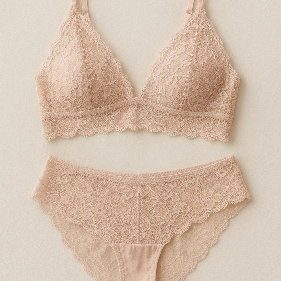 Blush Lace Bra & Panty Set