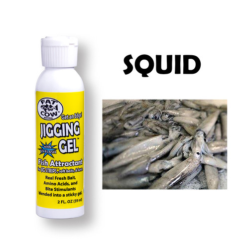 Fat Cow Fishing Durable Baits, Jig Strips, Jigging Gel