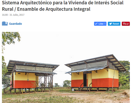 ¡PUBLICACIÓN DEL SISTEMA DE VIVIENDA VISR EN ARCHDAILY!