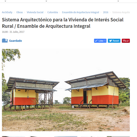 ¡PUBLICACIÓN DEL SISTEMA DE VIVIENDA VISR EN ARCHDAILY!