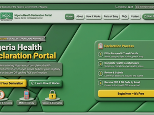 Health Declaration Form per passeggeri in arrivo in Nigeria