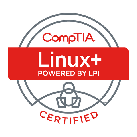 CompTIA Linux+
Das Zertifikat bescheinigt Fähigkeiten in der Verwaltung, Konfiguration und Fehlerbehebung von Linux-basierten Systemen und Netzwerken sowie die Nutzung von Linux-Befehlen und -Tools.