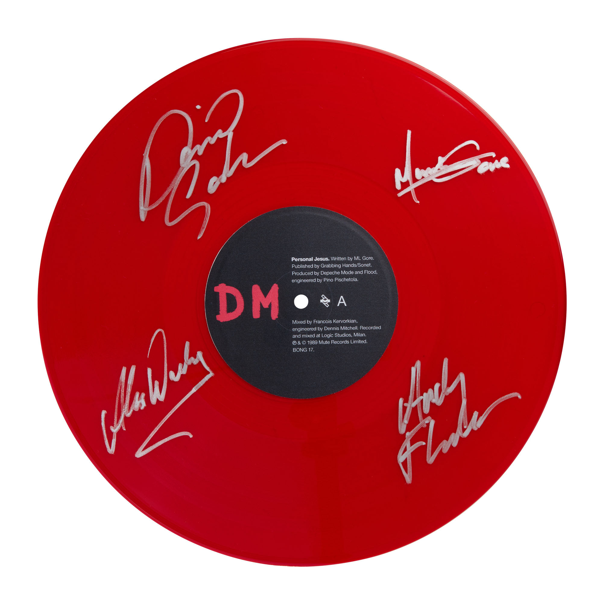 Depeche Mode Personal Jesus Autographed Limited Edition Red Vinyl Record