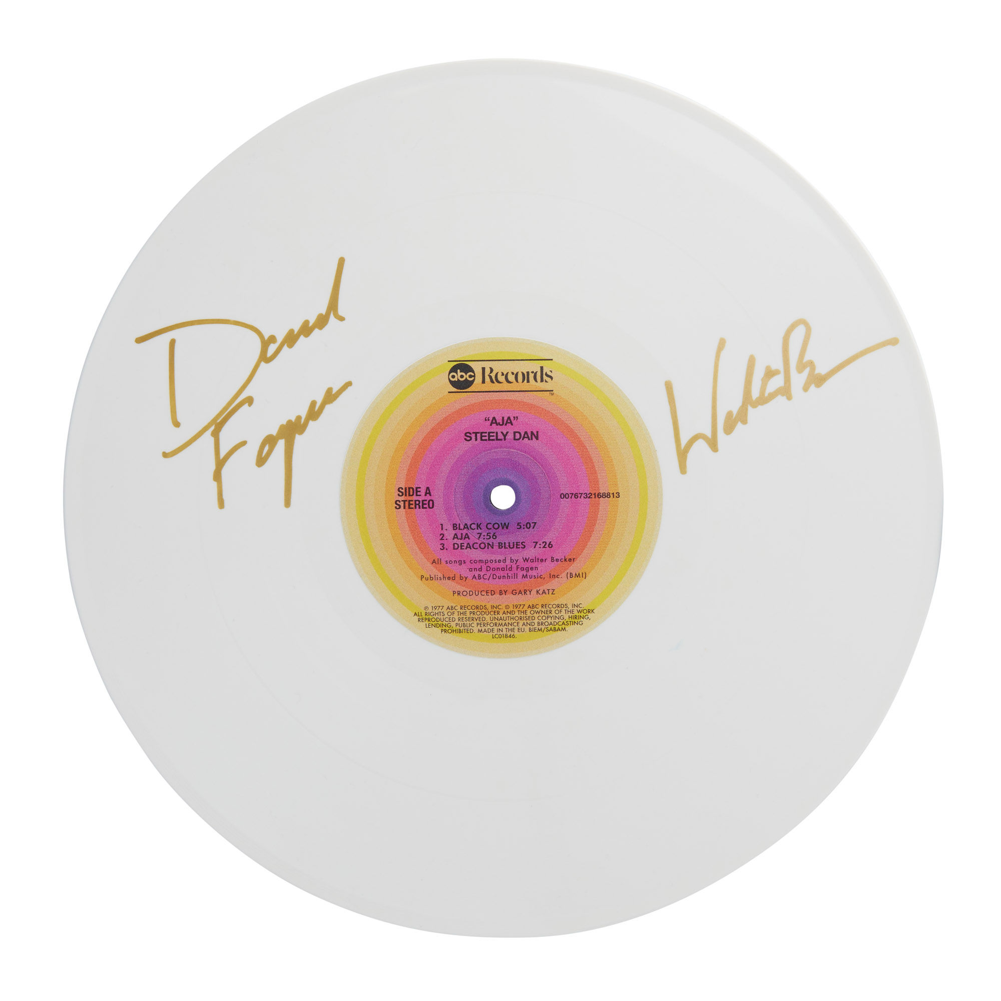 Steely Dan Aja Autographed Limited Edition White Vinyl Record