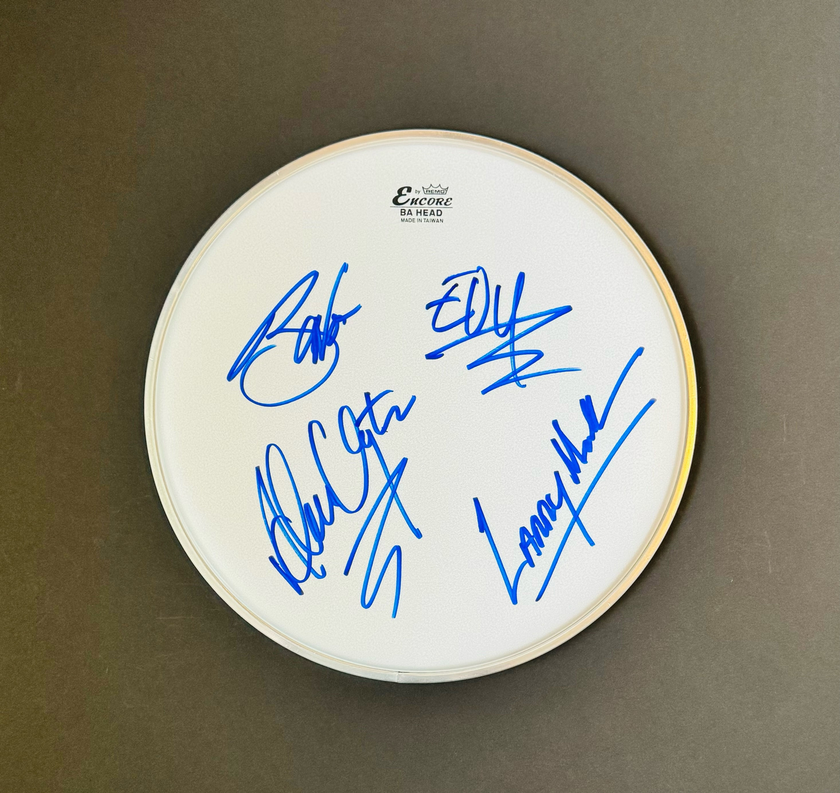 U2 Autographed Remo 10" Drum Head