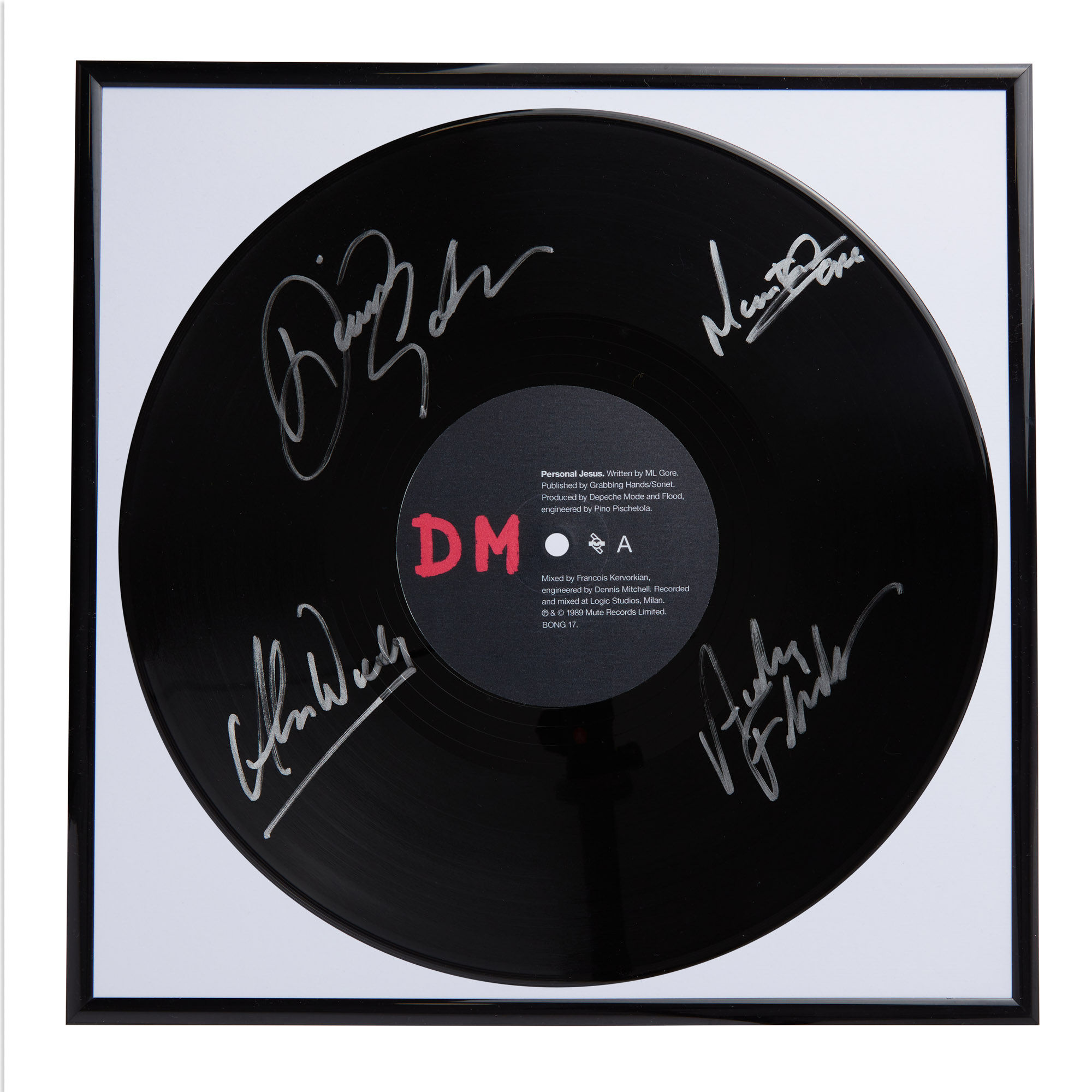 Depeche Mode Personal Jesus Autographed Vinyl Record Framed
