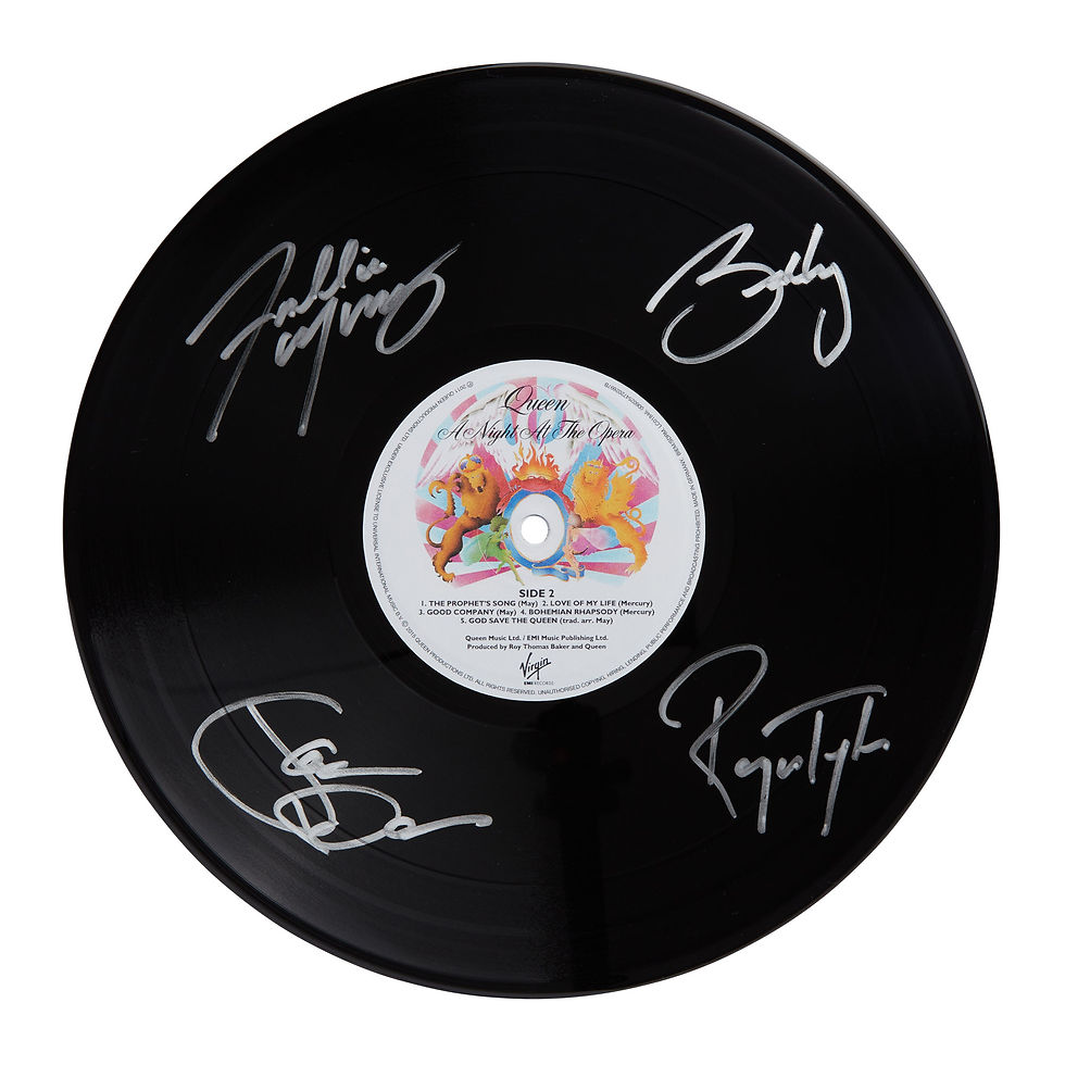 Queen A Night At The Opera Autographed Vinyl Record