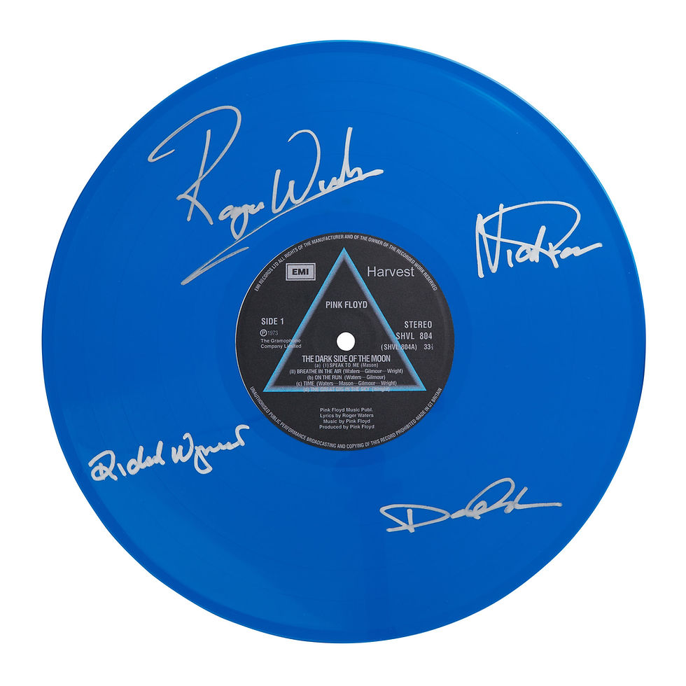 Pink Floyd Autographed Limited Edition Blue Vinyl Record
