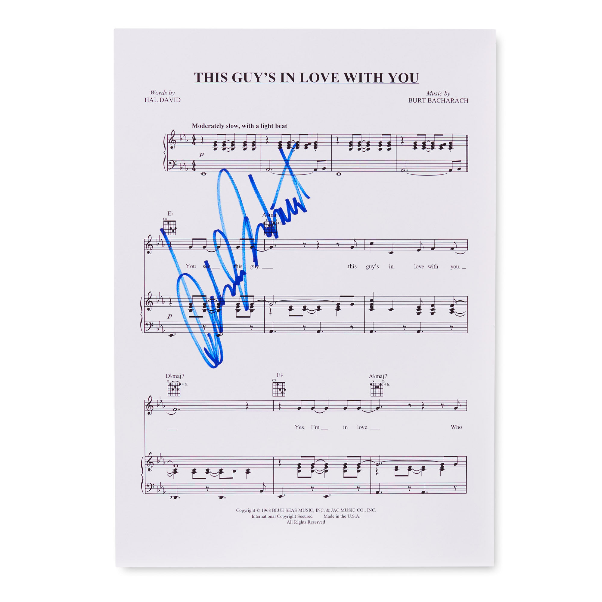 Herb Alpert & The Tijuana Brass This Guy’s in Love With You Autographed A4 Sheet