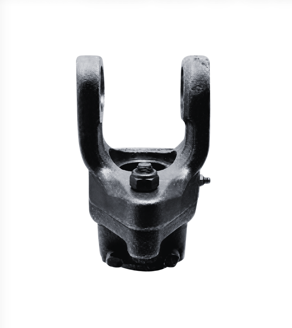 MOD Plus R-9G Shearing Bolt Yoke 6-Teeth Inner Lock Sonalika 38MM Cross — inner lock safety shear yoke for Sonalika rotavator