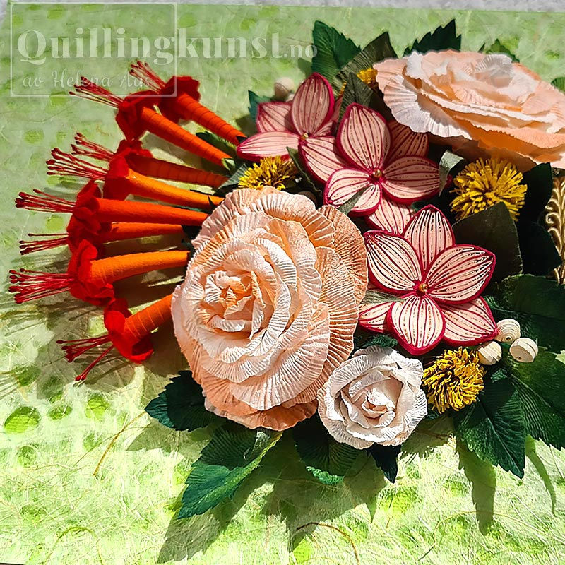 Miniatura: Quilling bilde Bukett med roser