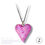 Miniatura: Hjertesmykke med  lilla  mønster 25x23 mm