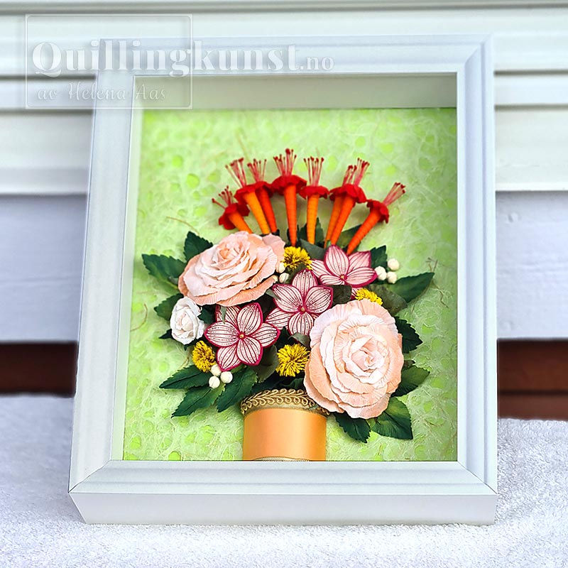 Miniatura: Quilling bilde Bukett med roser