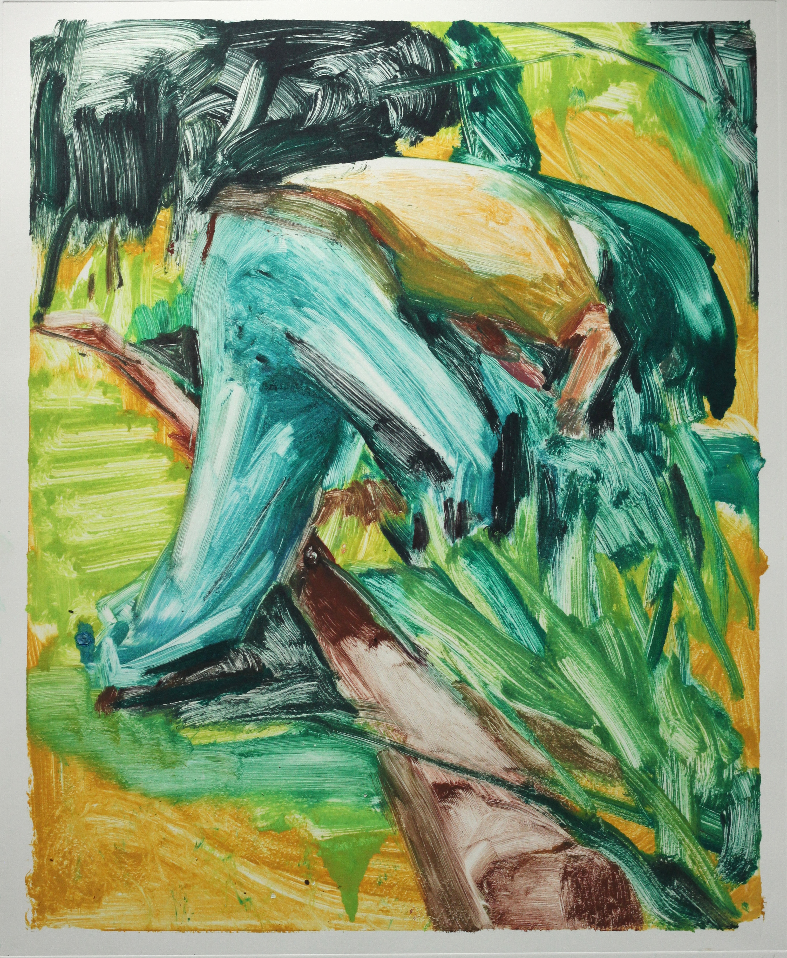 Oil Monotype by Rachel Mercer