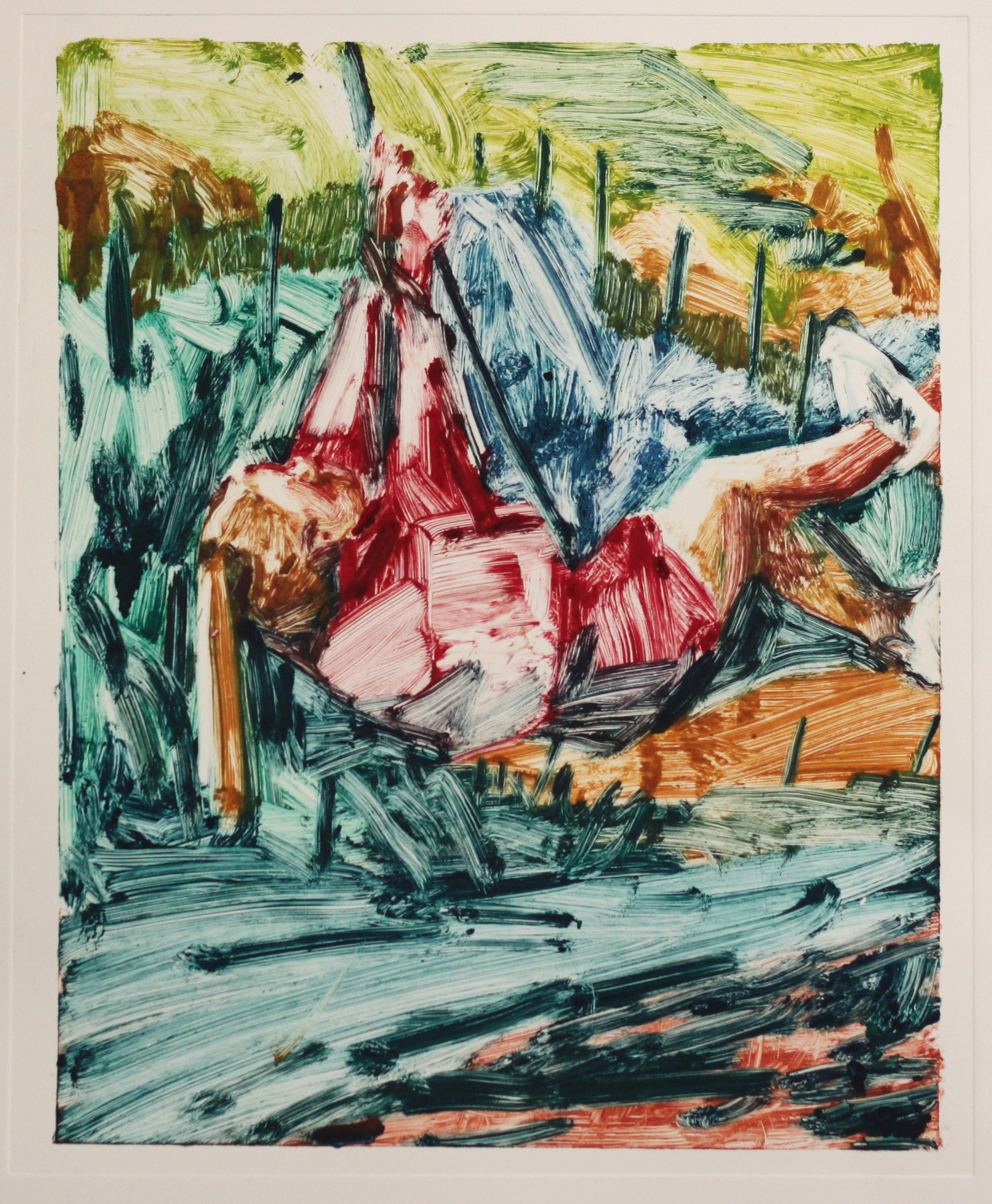Oil Monotype by Rachel Mercer