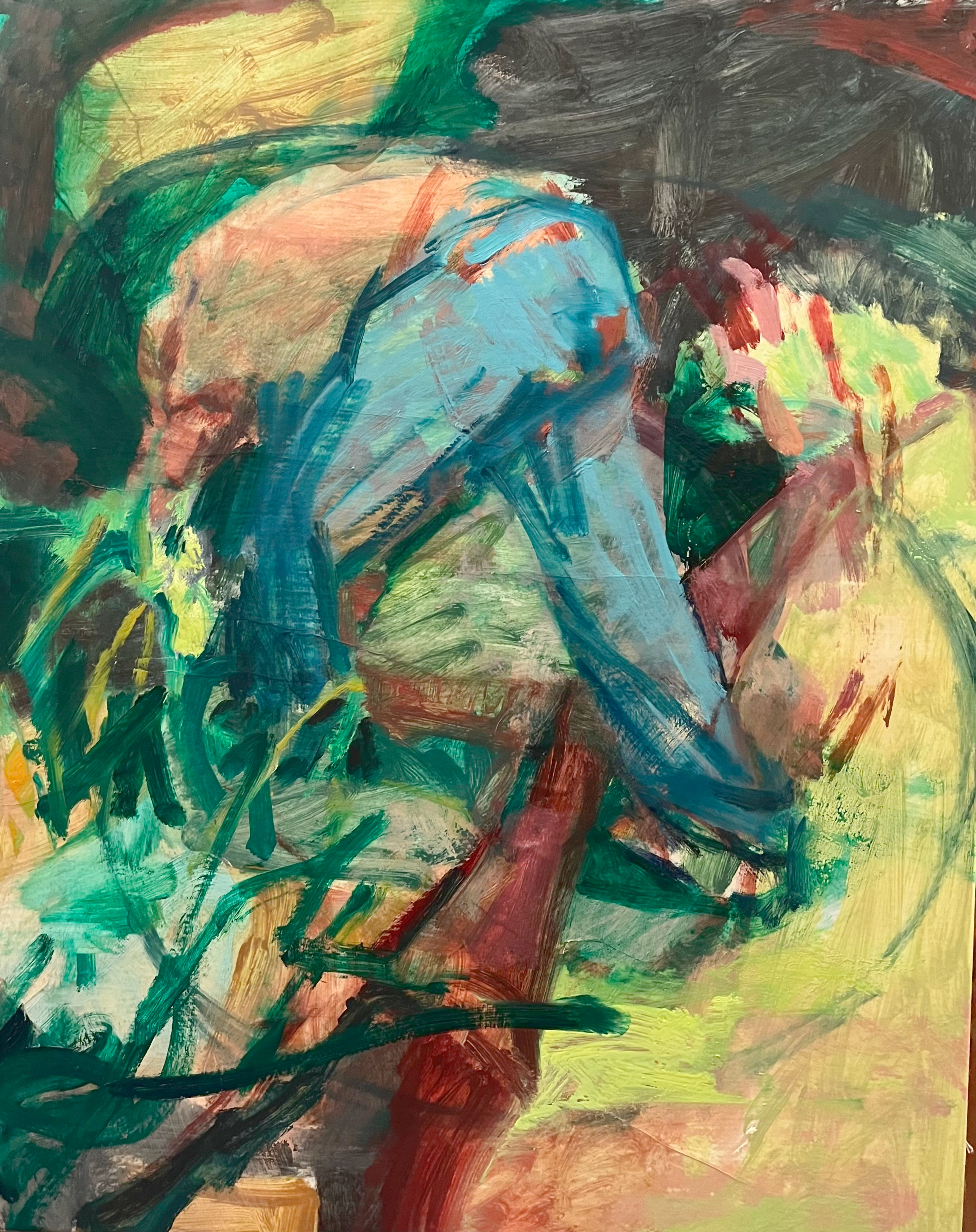 Painting by Rachel Mercer Stooping,