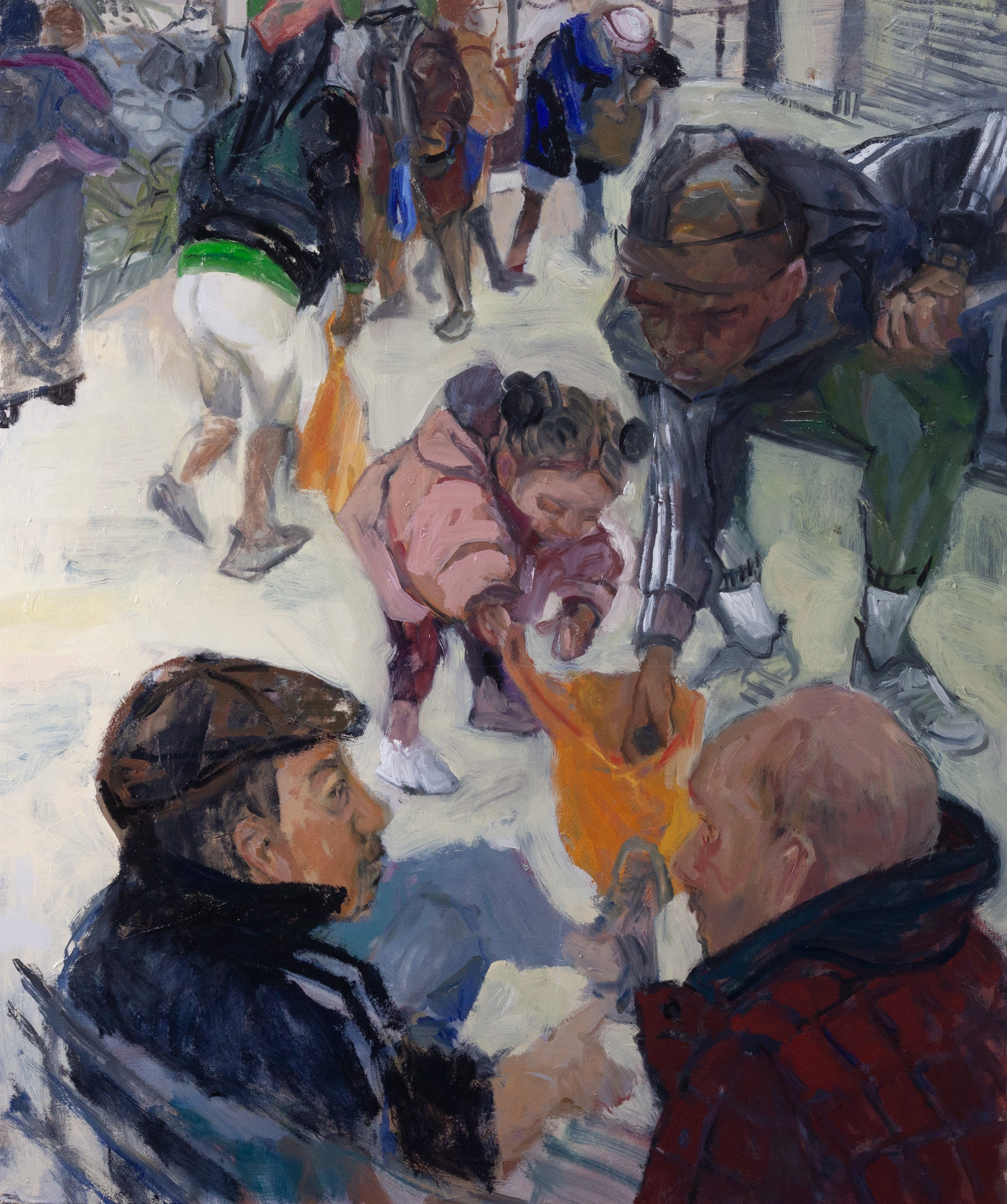 Shopping Centre, Figure, People, Daily Life, Oil Painting