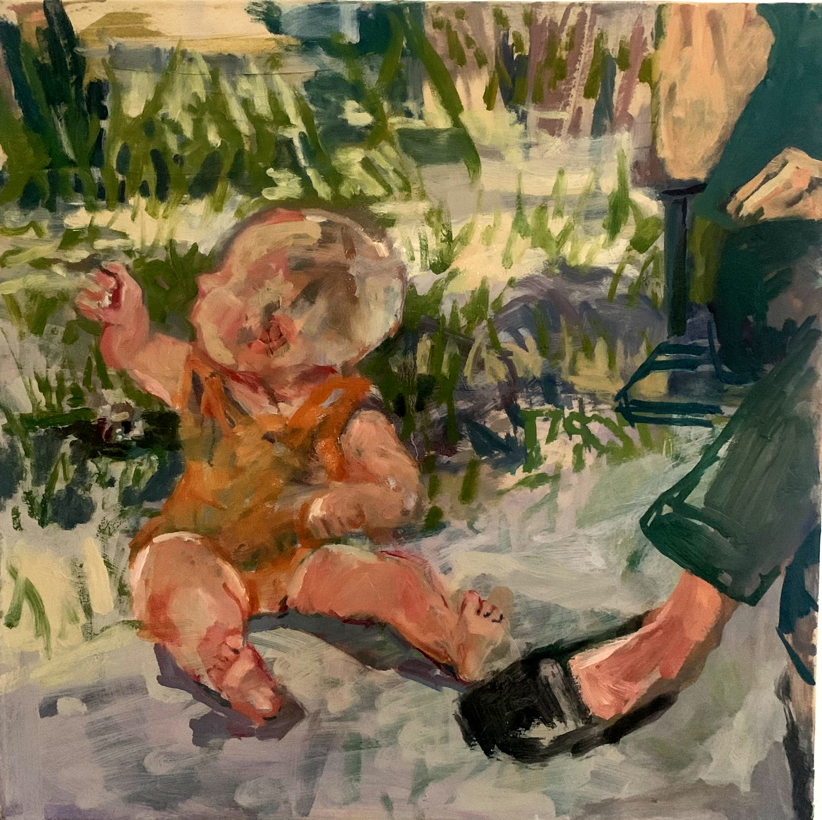 Oil Painting of Baby by Rachel Mercer