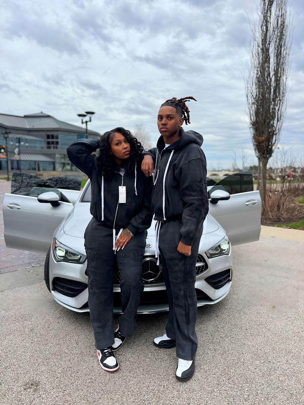 Thumbnail: Charcoal black sweatsuit 