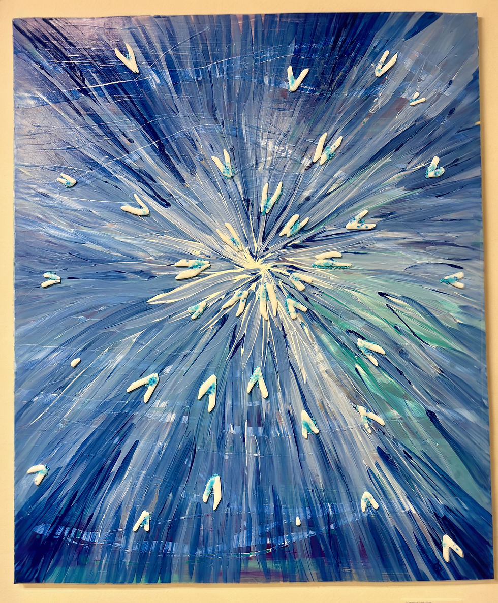 Thumbnail: A Drop in the Sea abstract painting Daniela Dohnert full view