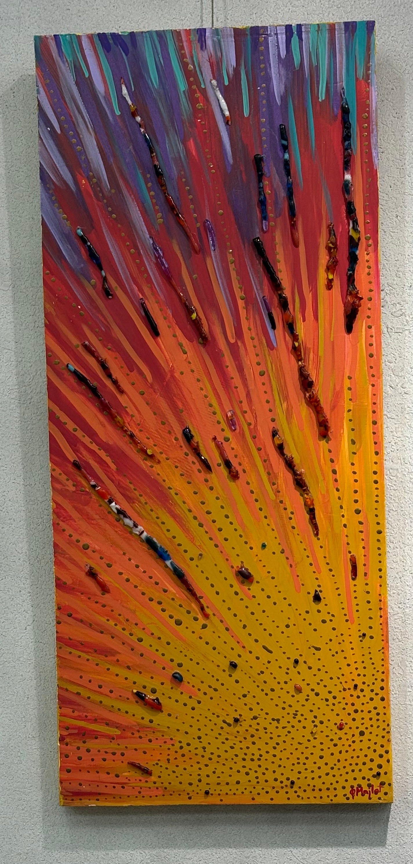 Burst contemporary glass artwork