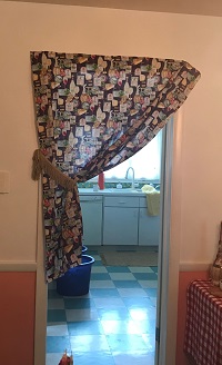WINE THEMED BOOTH CURTAIN