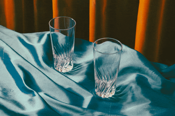 Stop motion GIF of a drink placed in a relaxed home or kitchen scene with natural light


