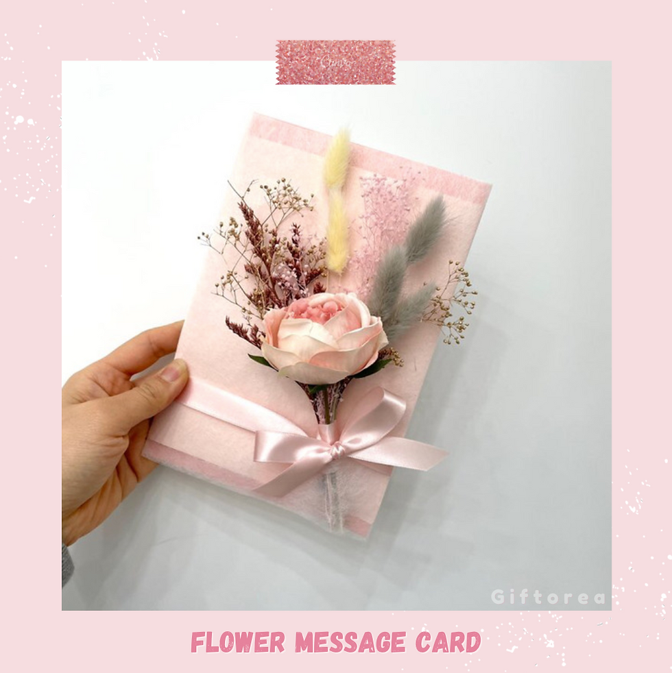 pink flower handmade message card for jennie