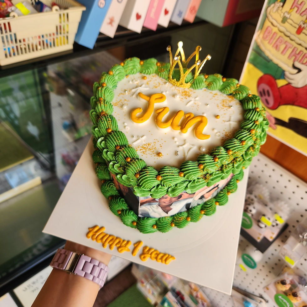 Thumbnail: Heart Photo Wall Cake