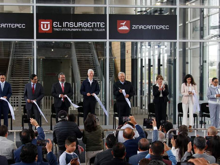 Presidente AMLO inaugura primera etapa de “El Insurgente”, Tren Interurbano México-Toluca.
